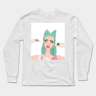 Cute Crazy face Long Sleeve T-Shirt